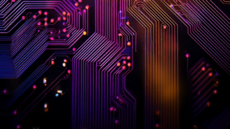 Artsy image evoking a computer chip