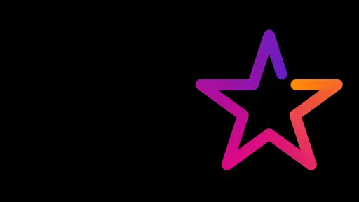 Multicolor star icon on a black background