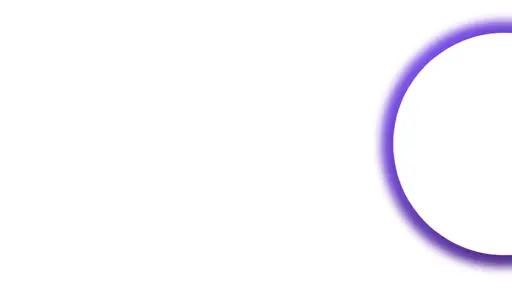 Purple half circle outline on white background