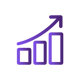 Rising trend graph icon
