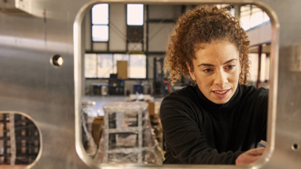 person working in warehouse