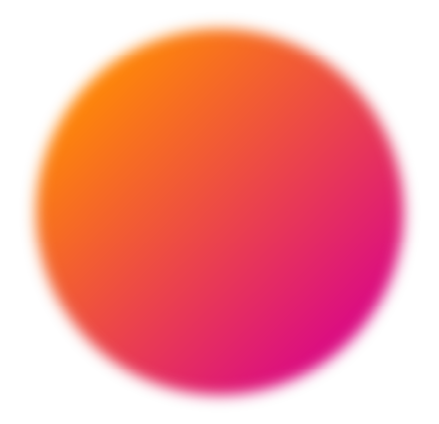 Circle graphic with orange and pink gradient