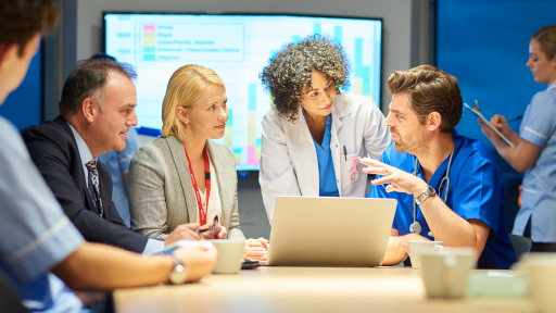 A group of medical professionals having a meeting