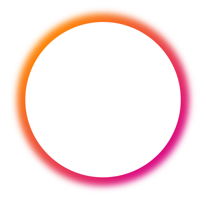 Circle graphic with orange and pink gradient