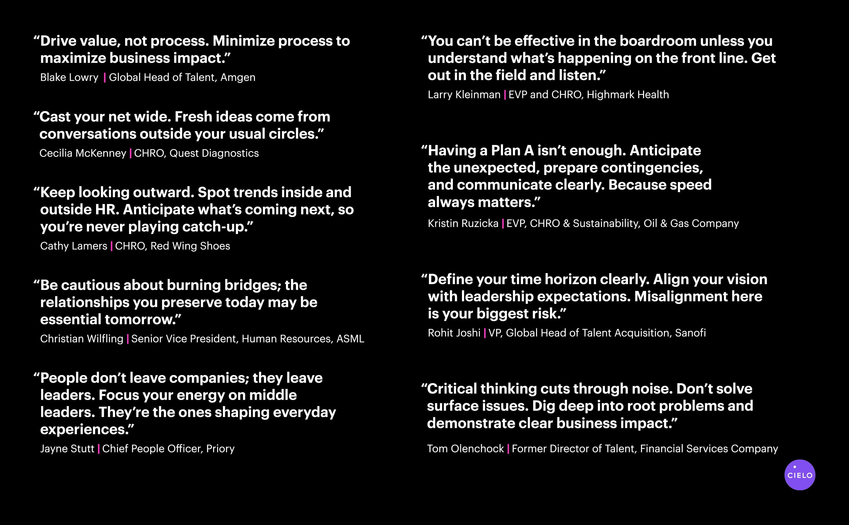 Quotes from CHROs