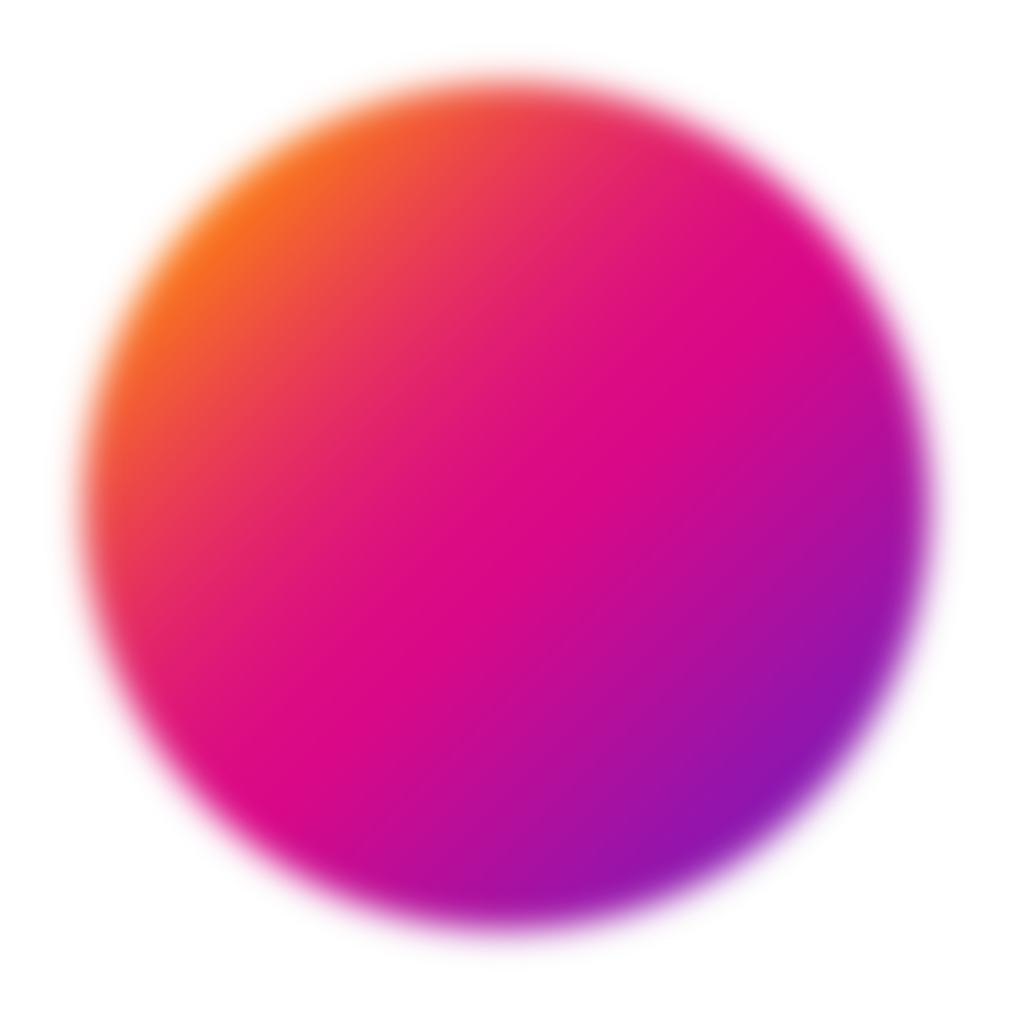 Circle graphic with orange and pink gradient