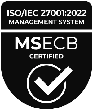 ISO/IEC 27001:2022 Management System MSECB Certified logo